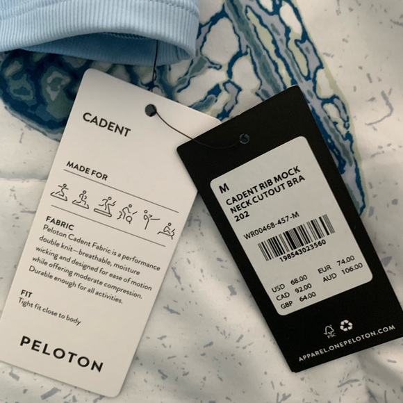 Peloton Cadent Rib Mock Neck Cutout Sports Bra Size Medium NWT - Picture 5 of 6